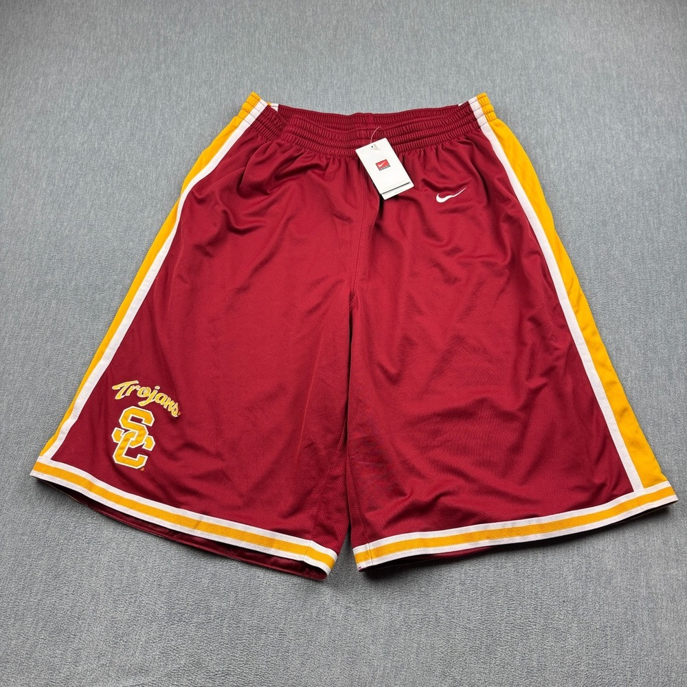 Nike Shorts Mens XL Red USC Trojans NCAA Basketball Sports 13" Training NWT